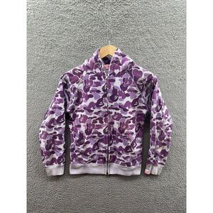 Aape A Bathing Ape Bape Purple Pink Full Zip Hoodie Unisex Size Short